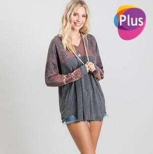 Aztec Print Hoodie Top